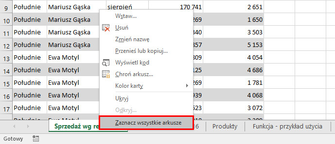 Excel - Kopiowanie ustawień drukowania