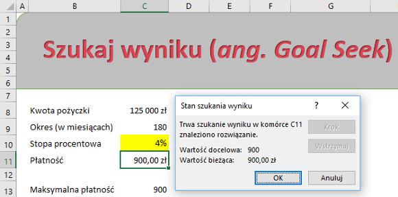 excel szukaj wyniku