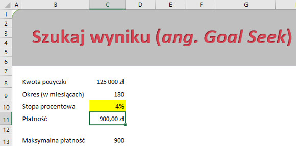excel szukaj wyniku