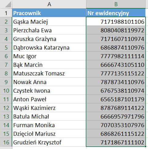 Jak zamienić tekst na liczby w Excelu